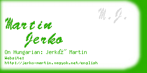 martin jerko business card